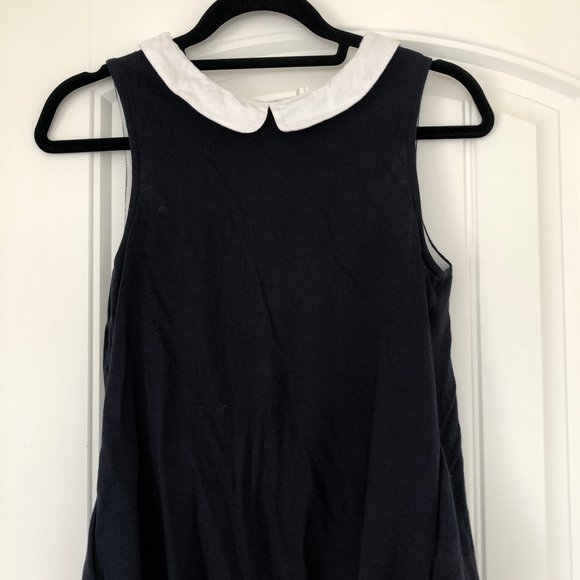 Navy Pimkie tank top with peter pan collar - Picture 1 of 2